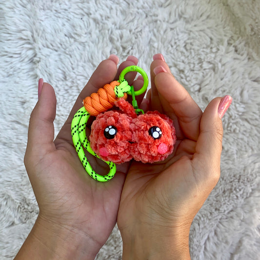 🎃 Popi – Plush Pumpkin Keychain - Handmade